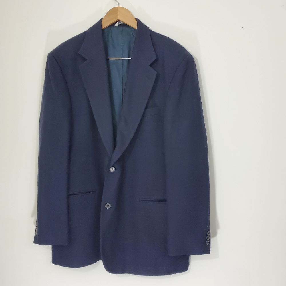 Eddie Bauer Navy Wool Blazer, Size 46T